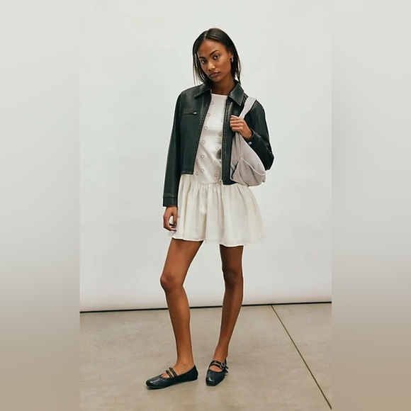 NWT Free People Surley Mini Dress Heron Blue MSRP $148 - Picture 2 of 8